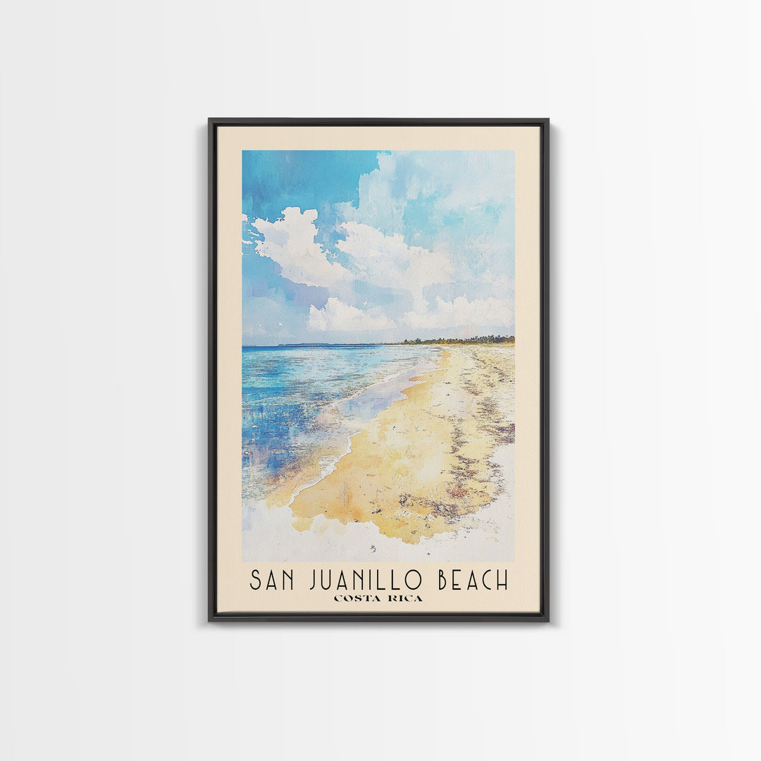 San Juanillo Beach, Costa Rica Watercolor Print, Vacation Gift, Costa Rica Wall Art, Beach Painting, Beach Decor, Beach Or Lakehouse Art