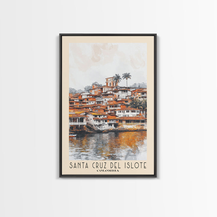 Santa Cruz del Islote, Colombia Watercolor Print, Vacation Gift, Colombia Wall Art, Vacation Wall Art, Vacatation Memories, Beach Decor, Beach Or Lakehouse Art