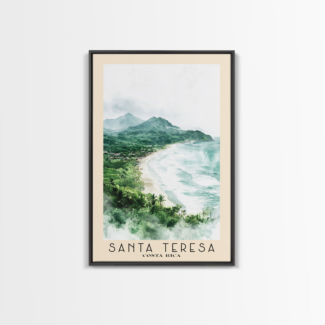 Santa Teresa, Costa Rica Watercolor Print, Vacation Gift, Costa Rica Wall Art, Vacation Wall Art, Vacatation Memories, Beach Decor, Beach Or Lakehouse Art