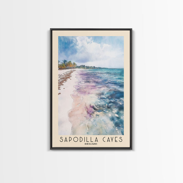 Sapodilla Cayes, Belize Watercolor Print, Vacation Gift, Belize Wall Art, Beach Painting, Beach Decor, Beach Or Lakehouse Art