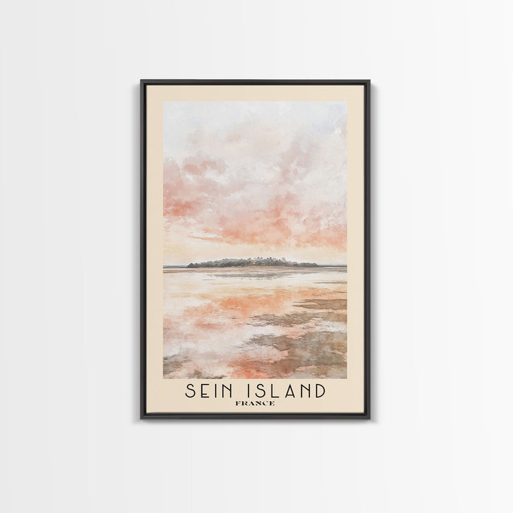 Sein Island, France Watercolor Print, Vacation Gift, France Wall Art, Vacation Wall Art, Vacatation Memories, Beach Decor, Beach Or Lakehouse Art