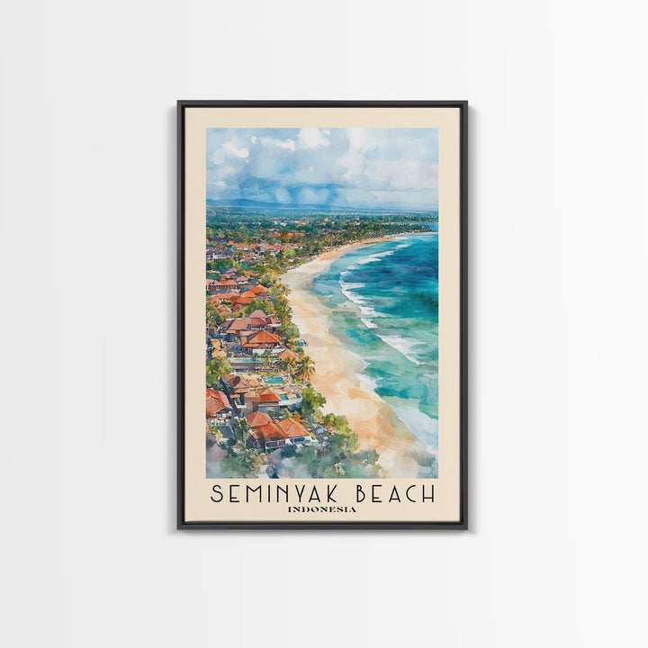 Seminyak Beach, Indonesia Watercolor Print, Vacation Gift, Indonesia Wall Art, Beach Painting, Beach Decor, Beach Or Lakehouse Art