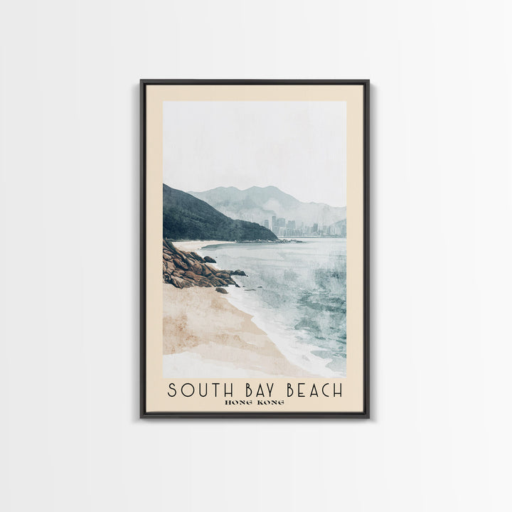 South Bay Beach, Hong Kong Watercolor Print, Vacation Gift, Hong Kong Wall Art, Beach Painting, Beach Decor, Beach Or Lakehouse Art