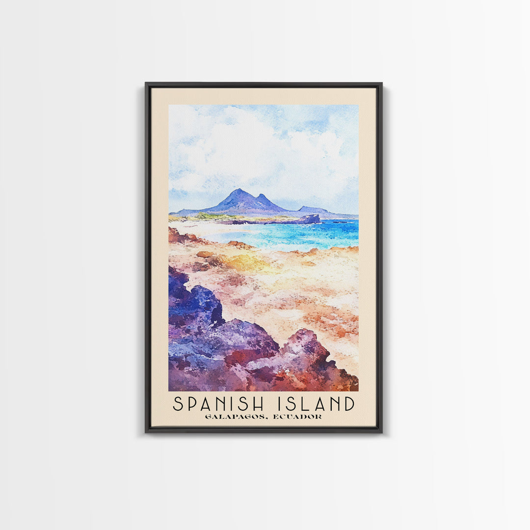 Spanish Island, Galapagos, Ecuador Watercolor Print, Vacation Gift, Galapagos, Ecuador Wall Art, Vacation Wall Art, Vacatation Memories, Beach Decor, Beach Or Lakehouse Art