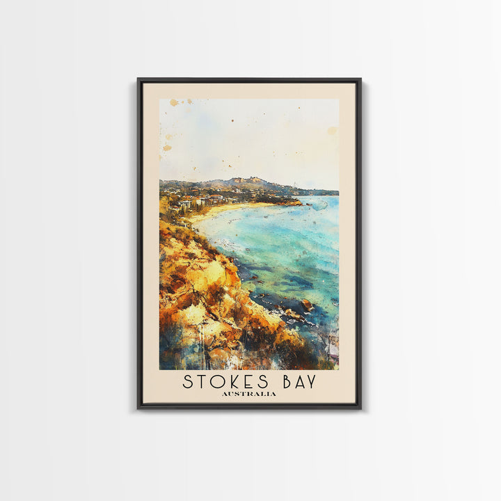 Stokes Bay, Australia Watercolor Print, Vacation Gift, Australia Wall Art, Beach Painting, Beach Decor, Beach Or Lakehouse Art