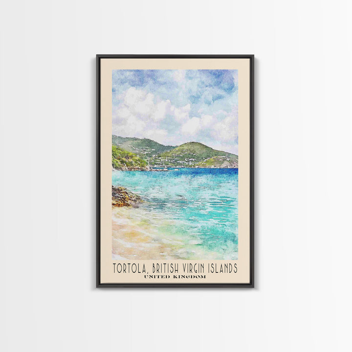 Tortola, British Virgin Islands , United Kingdom Watercolor Print, Vacation Gift, United Kingdom Wall Art, Beach Painting, Beach Decor, Beach Or Lakehouse Art