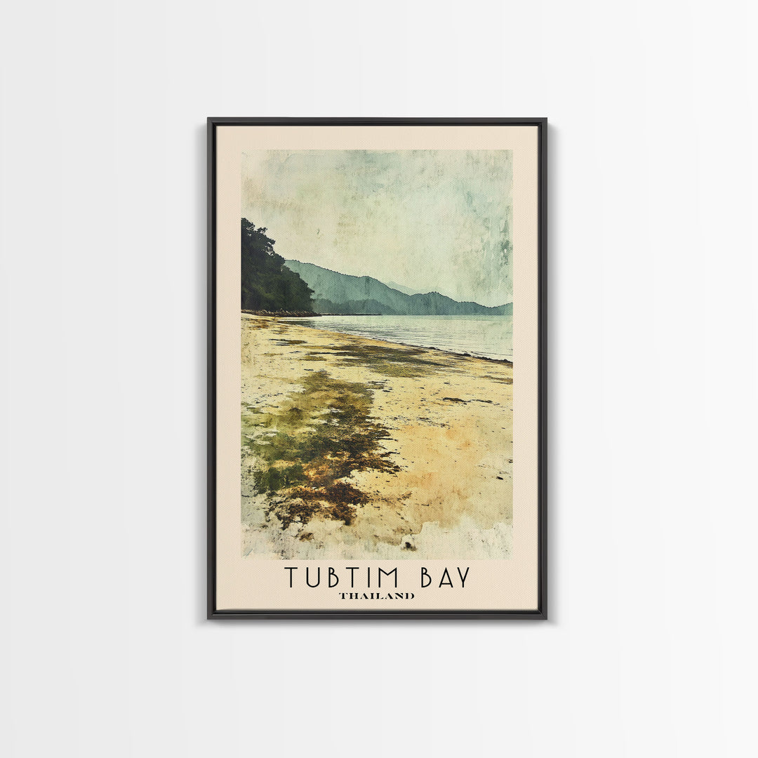 Tubtim Bay, Thailand Watercolor Beach Print, Vacation Gift, Thailand Wall Art, Beach Painting, Beach Decor, Beach Painting