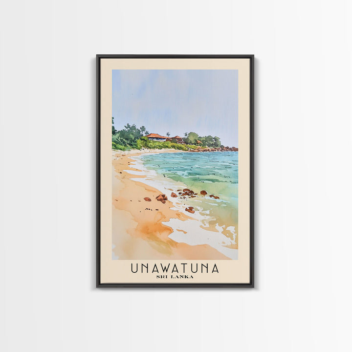 Unawatuna, Sri Lanka Watercolor Print, Vacation Gift, Sri Lanka Wall Art, Beach Painting, Beach Decor, Beach Or Lakehouse Art