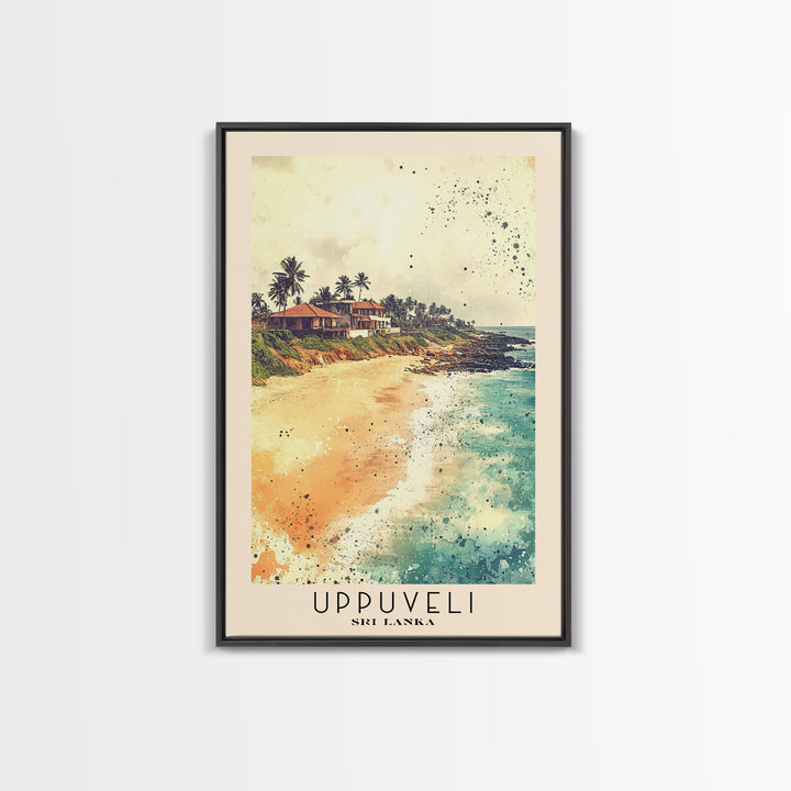 Uppuveli, Sri Lanka Watercolor Beach Print, Vacation Gift, Sri Lanka Wall Art, Beach Painting, Beach Decor, Beach Painting