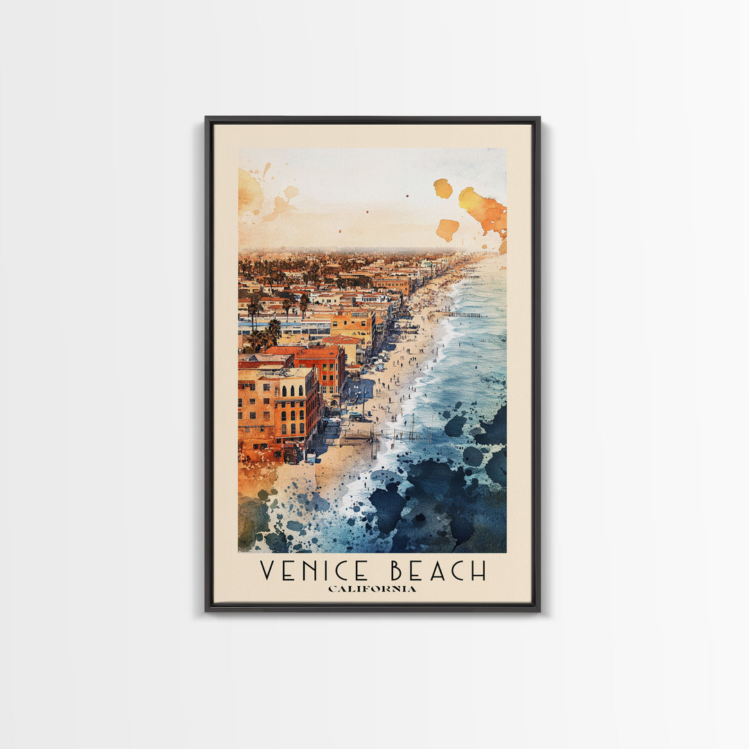 Venice Beach, California Watercolor Print, Vacation Gift, California Wall Art, Vacation Wall Art, Vacatation Memories, Beach Decor, Beach Or Lakehouse Art