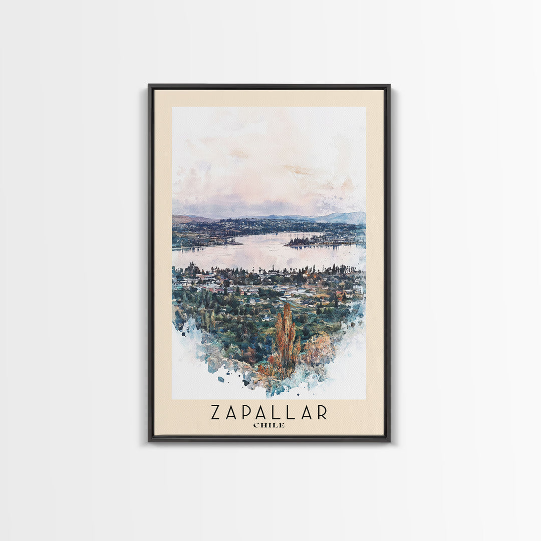 Zapallar, Chile Watercolor Print, Vacation Gift, Chile Wall Art, Vacation Wall Art, Vacatation Memories, Beach Decor, Beach Or Lakehouse Art