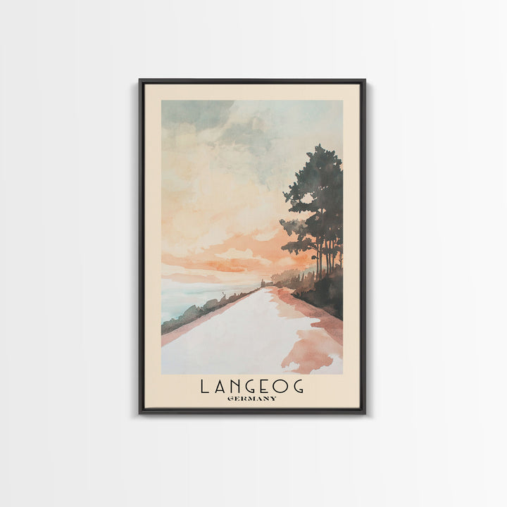 langeog, Germany Watercolor Print, Vacation Gift, Germany Wall Art, Vacation Wall Art, Vacatation Memories, Beach Decor, Beach Or Lakehouse Art