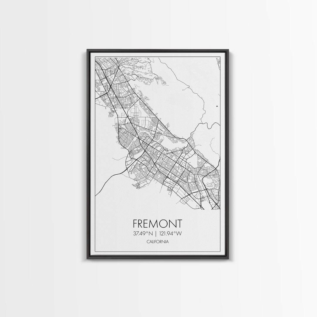 Fremont Street Map, California Map, City Map Art, Minimalist Art, Wall Art, Canvas Print, Travel Lover Gift, Bar Wall Décor, Travel Prints