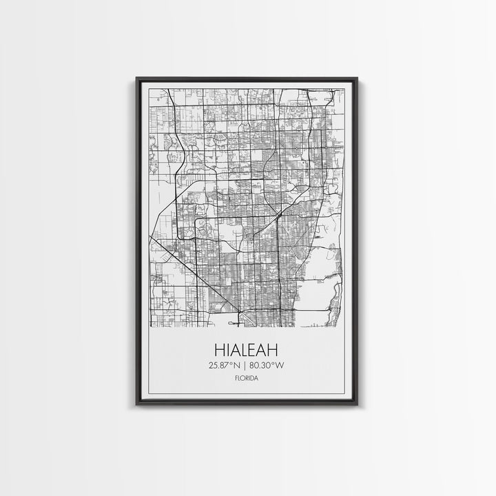 Hialeah Street Map, Nevada Map, City Map Art, Minimalist Wall Art, Wall Art, Canvas Print, Office Wall Art, Teen Gift, Travel Wall Print