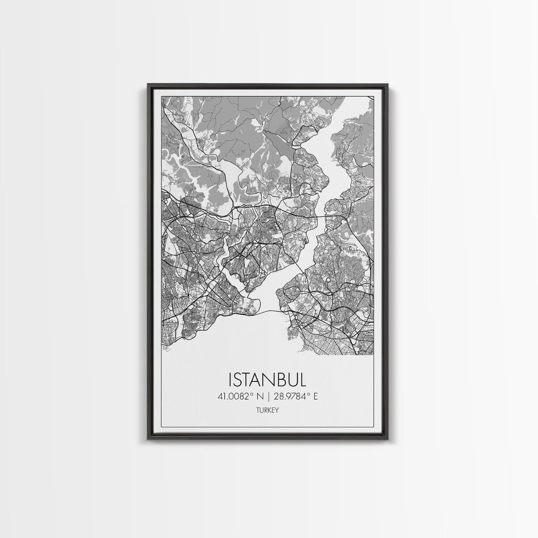 Istanbul Street Map, Turkey Map, City Map Art, Minimalist Art, Wall Art, Canvas Print, Travel Wall Art, Master Bedroom Décor, Gift For Her