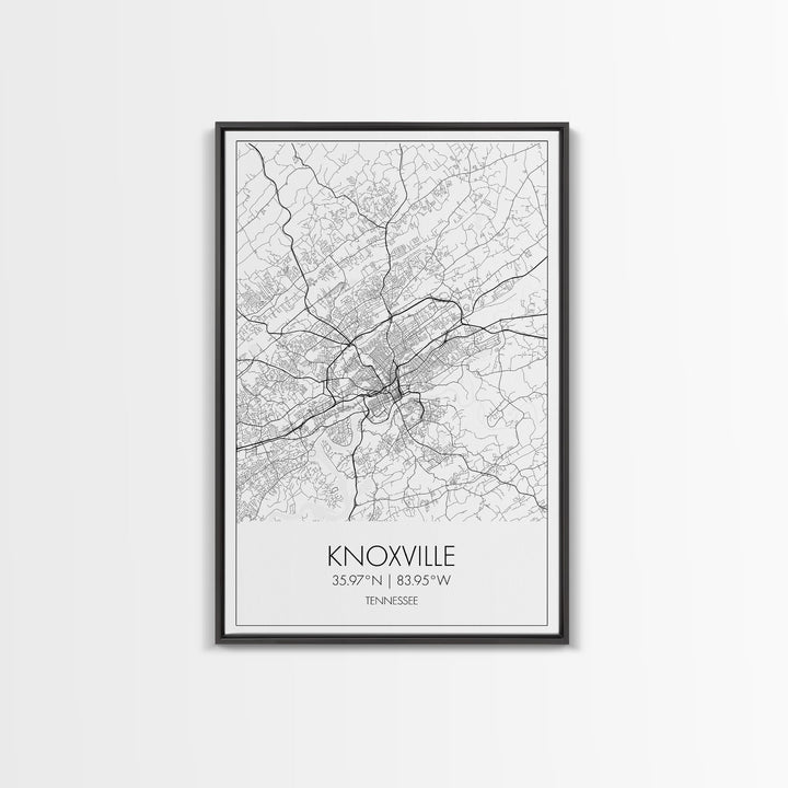 Knoxville Street Map, Tennessee Map, City Map Art, Modern Wall Art, Wall Art, Canvas Print, Travel Art, Aviation Gifts, Wall Art For Bedroom