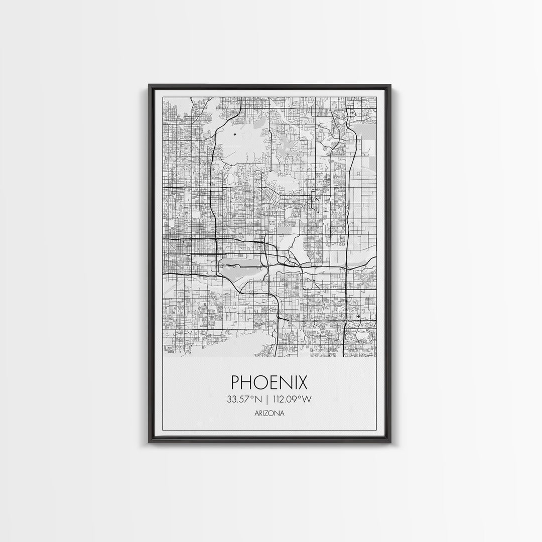 Phoenix Street Map, Arizona Map, City Map Art, Minimalist Art, Wall Art, Canvas Print, Master Bedroom Décor, Gifts For Her, Travel Wall Art