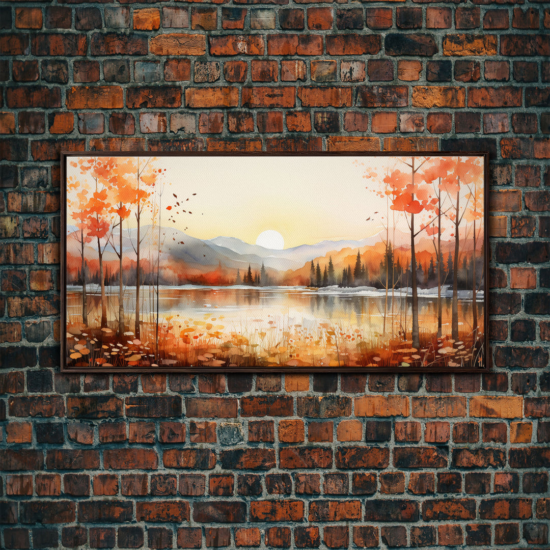 Beautiful Sunset Landscape Painting On Canvas, Original Canvas Print Nature Art, Fancy Landscape Wall Art, Bedroom Wall Decor Gifts Boho Art