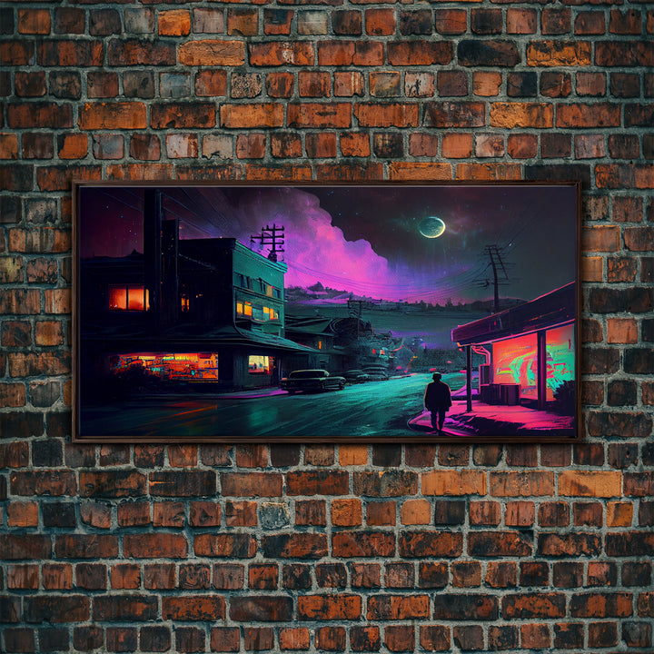 Scifi Art, Framed Canvas Print, Night Of The Comet