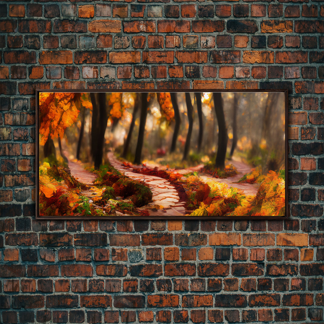 Nature Trail, Hiking Trail Wall Art Canvas Print, unique wall art for living room, bedroom, above bed