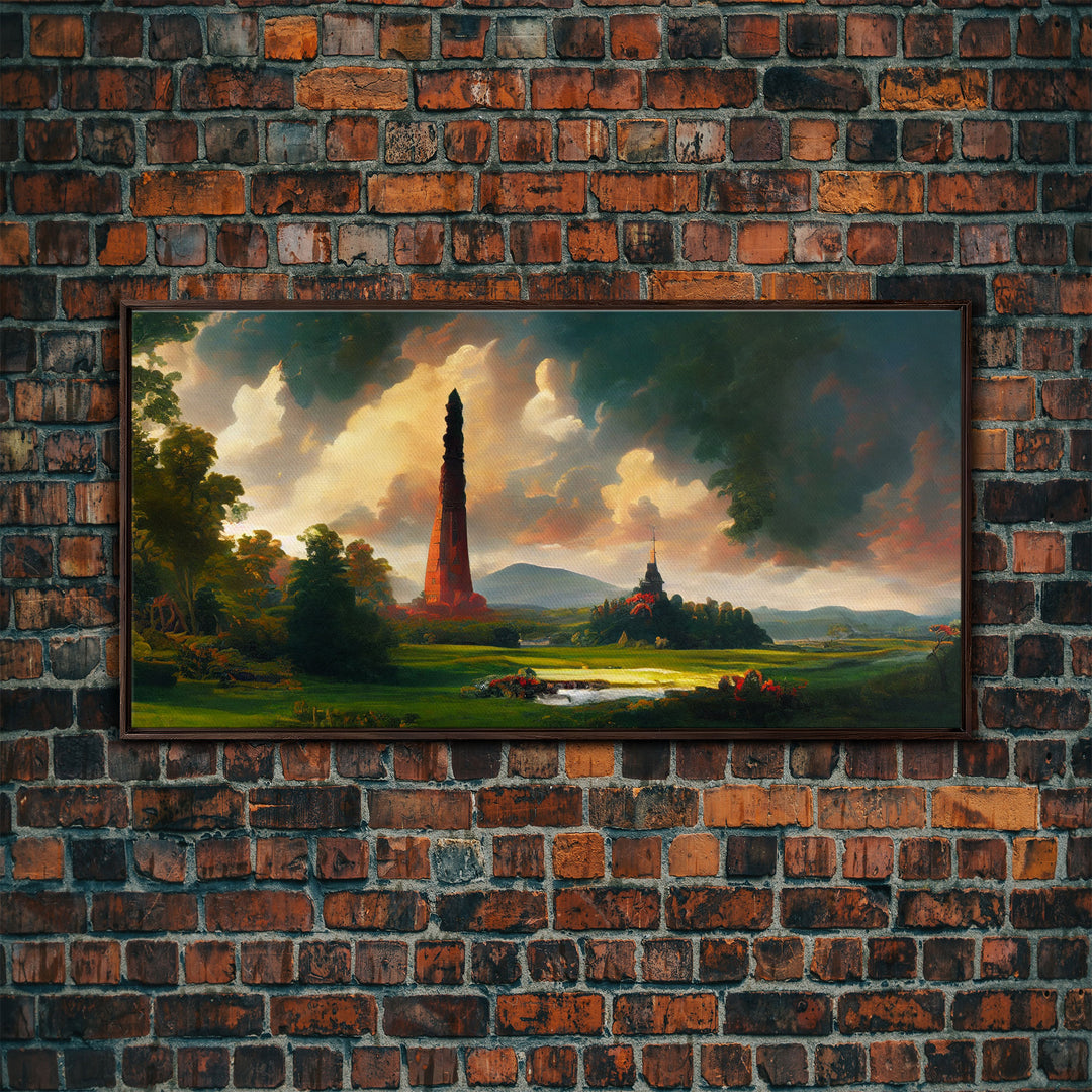 High Fantasy Art Canvas Print, Dark Tower, RPG Fantasy Art, RPG Concept art, unique wall art