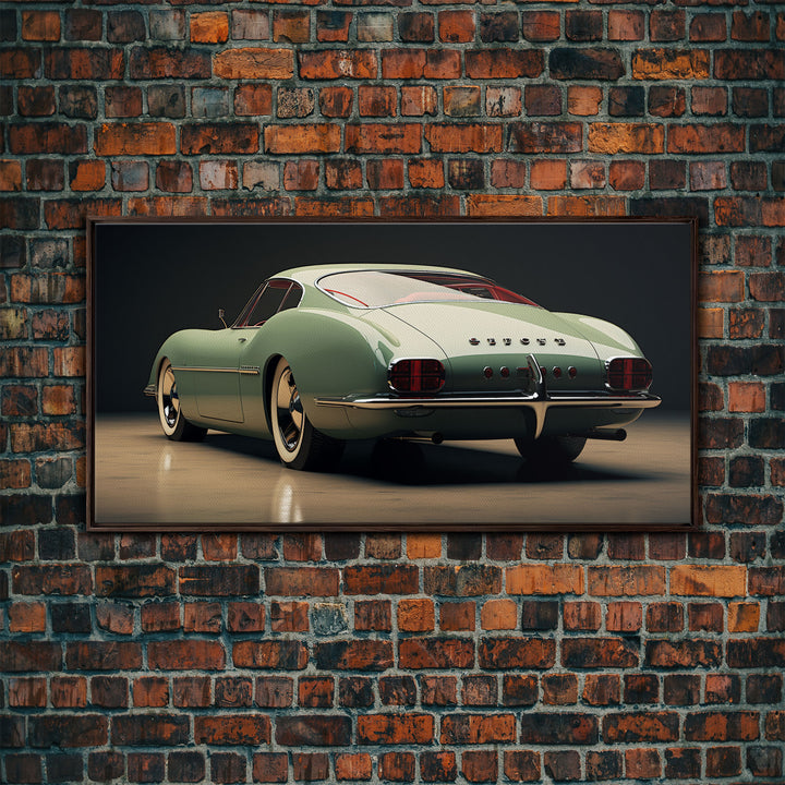 Classic Car Wall Art, Car Art, Automotive Art, Panoramic Art, Wall Art, Canvas Art, Landscape Art, Landscape Print, Gift For Car Lovers