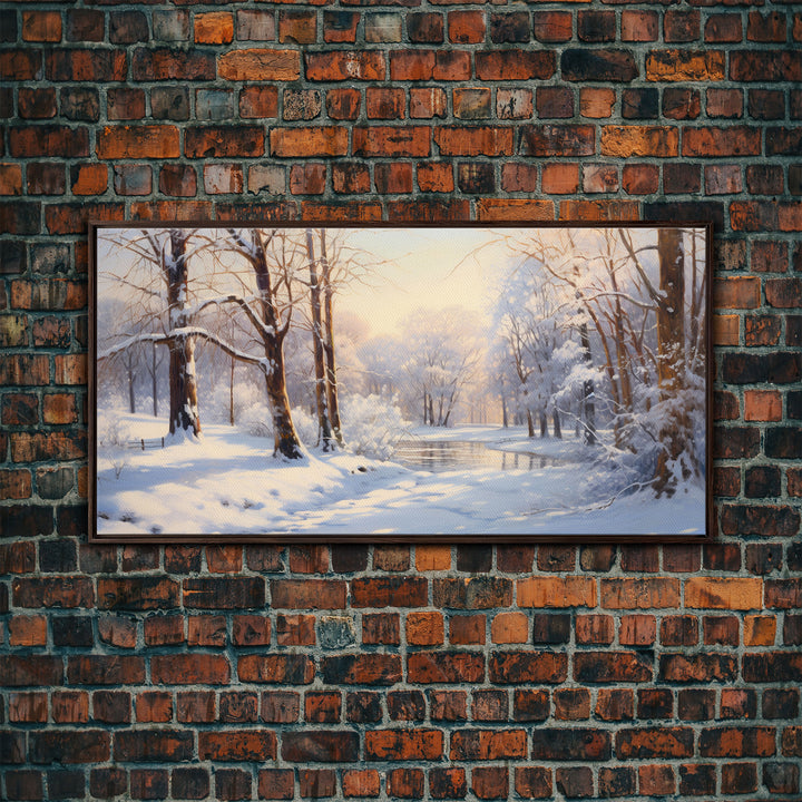 Winter Wall Art,  Forest Art, Winter Forest Print, Panoramic Landscape, Wall Art, Canvas Wall Art, Landscape Art Print, Office Wall Décor