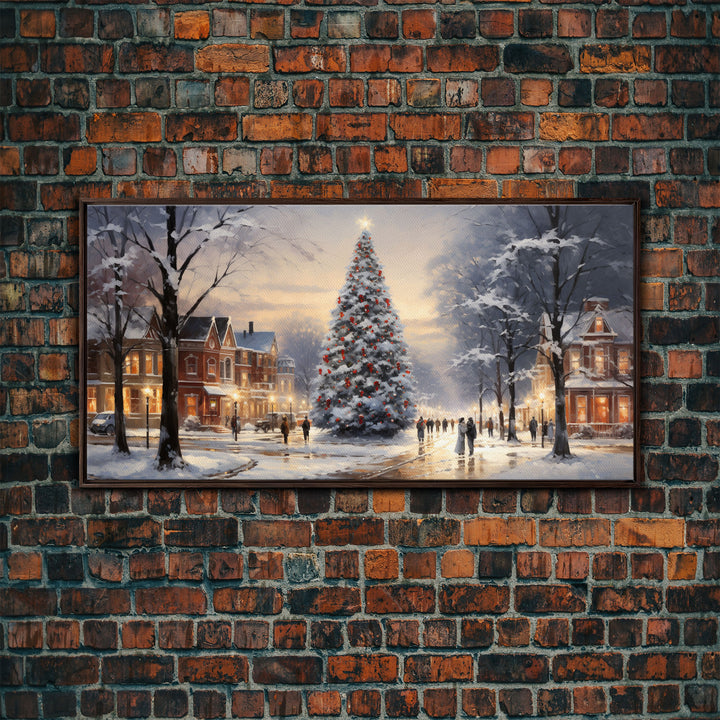 The Christmas Winter Wonderland Framed Canvas Print - Christmas Decoration - Christmas Art - Christmas Living Room Decor Christmas Wall Art