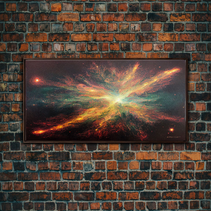 Explosion of Stars, Scifi Art, Galaxy Universe Print, Ready To Hang Canvas Print, Framed Canvas Wall Art, Living Room Wall Decor