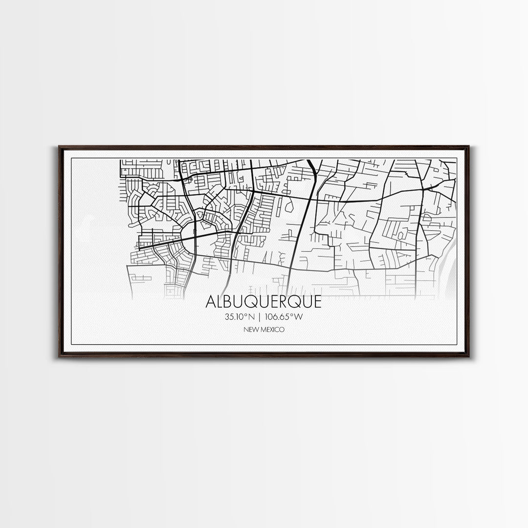 Albuquerque Street Map, New Mexico Map, Map Print, Modern Art, Wall Art, Canvas Print, City Maps, Office Gift, Prints, Above Bed Décor