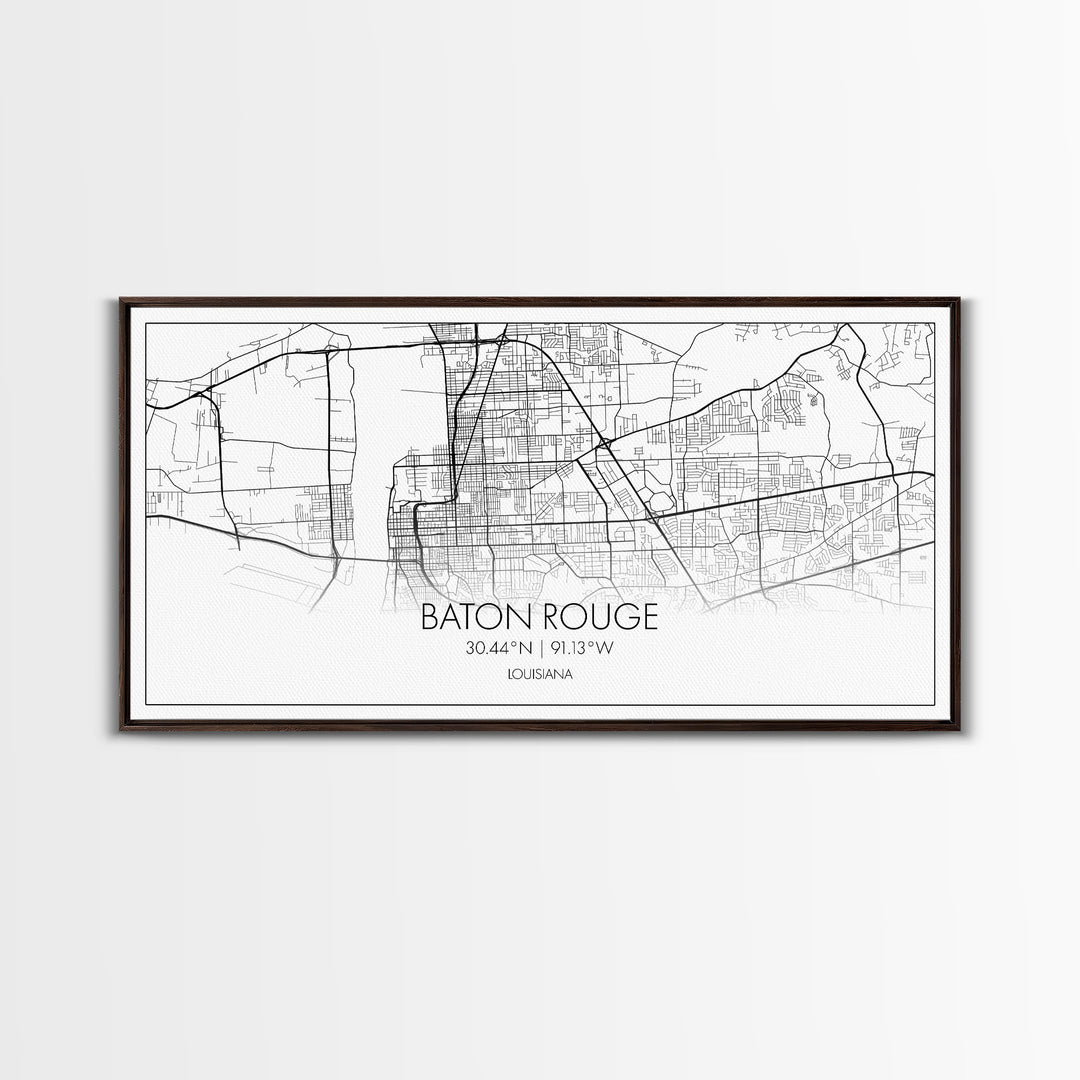 Baton Rouge Street Map, Louisiana Map, Map Print, Modern Art, Wall Art, Canvas Print, Realtor Gift, Wall Art Above Bed, Home Wall Décor