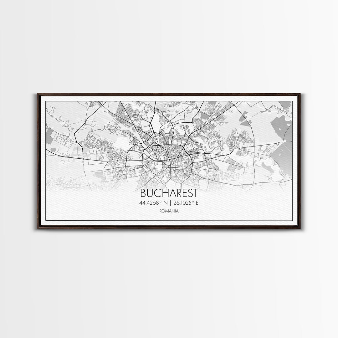 Bucharest Street Map, Romania Map, Map Print, Modern Art, Wall Art, Canvas Art, Trendy Room Décor, Thank You Gift, Wall Décor Bedroom