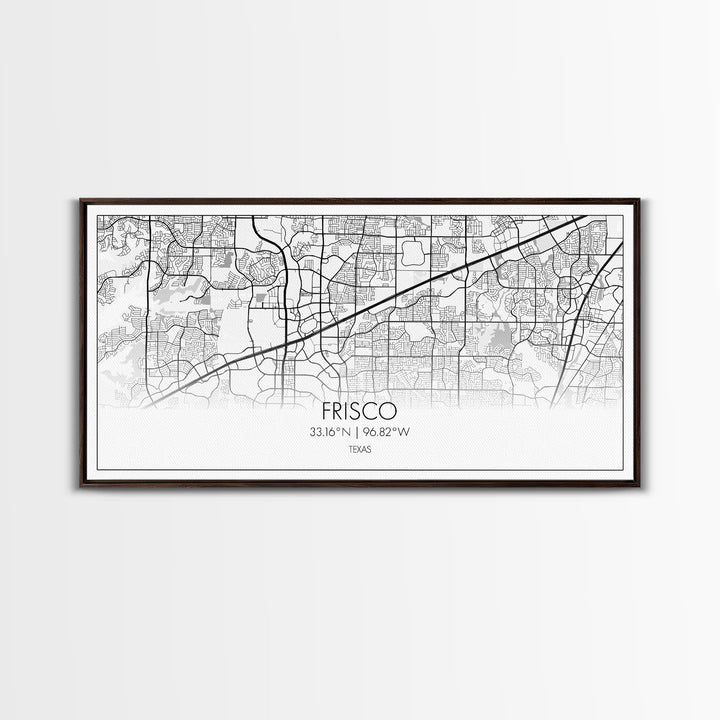 Frisco City Map, Texas Map, Map Art, Minimalist Art, Wall Art, Canvas Art, Black And White Art, College Student Gift, Man Cave Décor, Prints