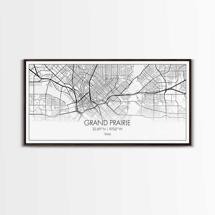 Grand Prairie City Map, Texas Map, Map Art, Minimalist Art, Wall Art, Canvas Art, Log Cabin Décor, Ranch Wall Art, Texas Wall Art, Prints