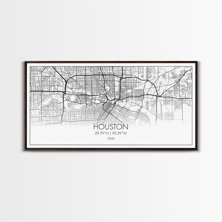 Houston City Map, Texas Map, Map Art, Modern Art, Wall Art, Canvas Art, Western Wall Art, Country Décor, Texas Wall Art, Anniversary Gift