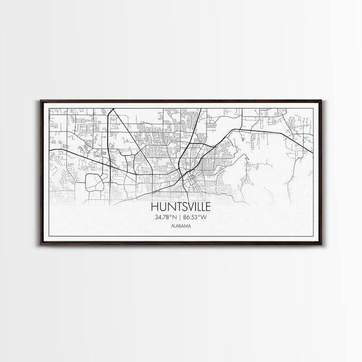 Huntsville City Map, Alabama Map, Map Art, Modern Art, Wall Art, Canvas Art, Country Wall Décor, Gifts For Her, Room Décor For Teens, Prints