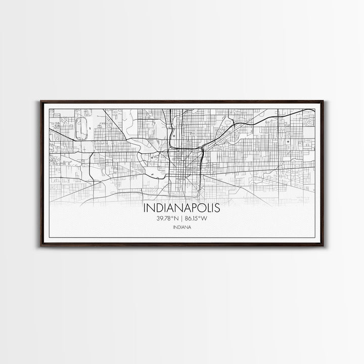 Indianapolis City Map, Indiana Map, Map Art, Modern Art, Wall Art, Canvas Art, Nursery Wall Art, College Dorm Décor, Couples Gift, Office