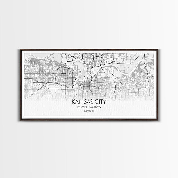 Kansas City Map, Missouri Map, Map Art, Modern Art, Wall Art, Canvas Art, Country Wall Art, Farmhouse Wall Décor, Gift For Couples, Room Art