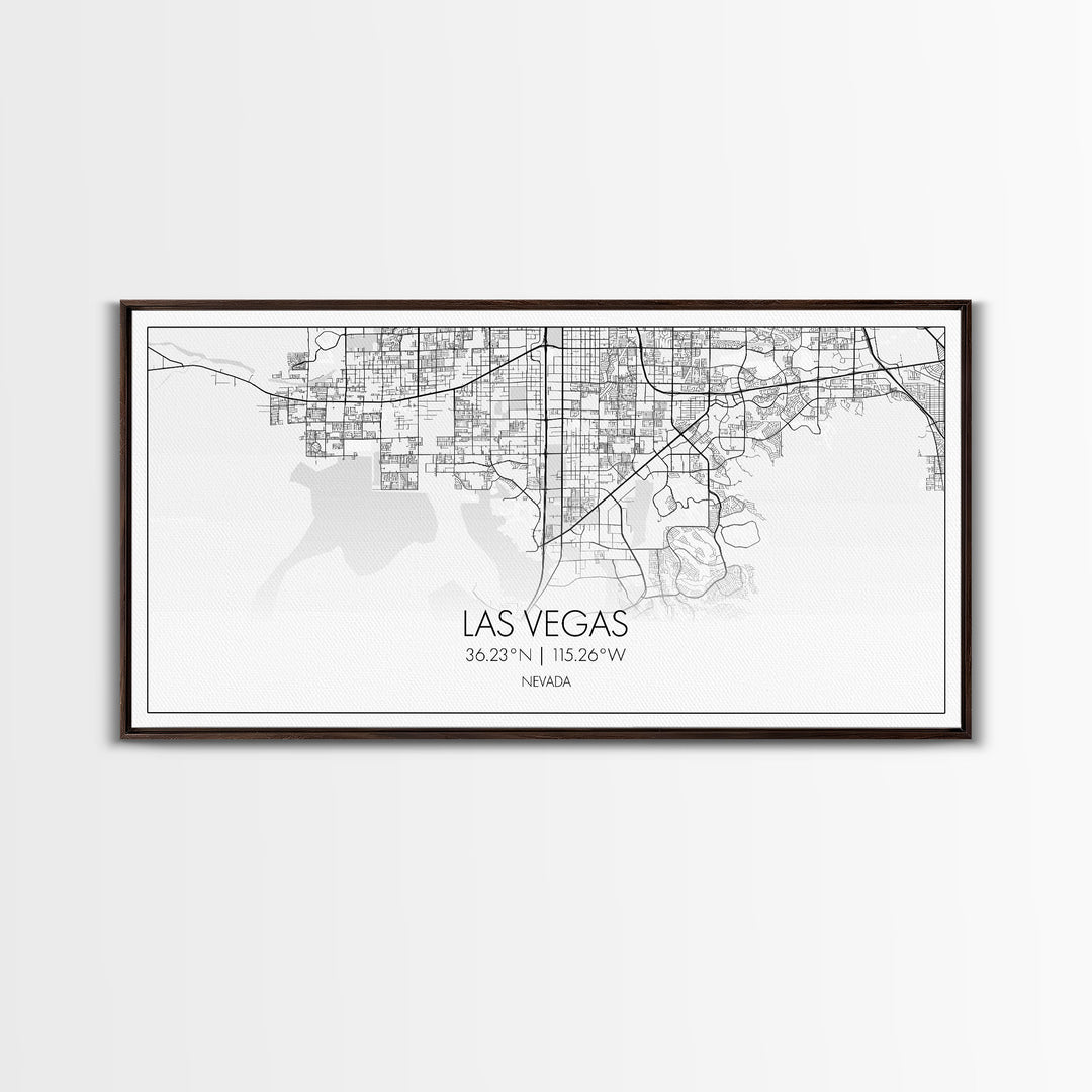 Las Vegas City Map, Nevada Map, Map Art, Modern Art, Wall Art, Canvas Art, Rustic Wall Décor, Minimalist Wall Art, Anniversary Gift, Office