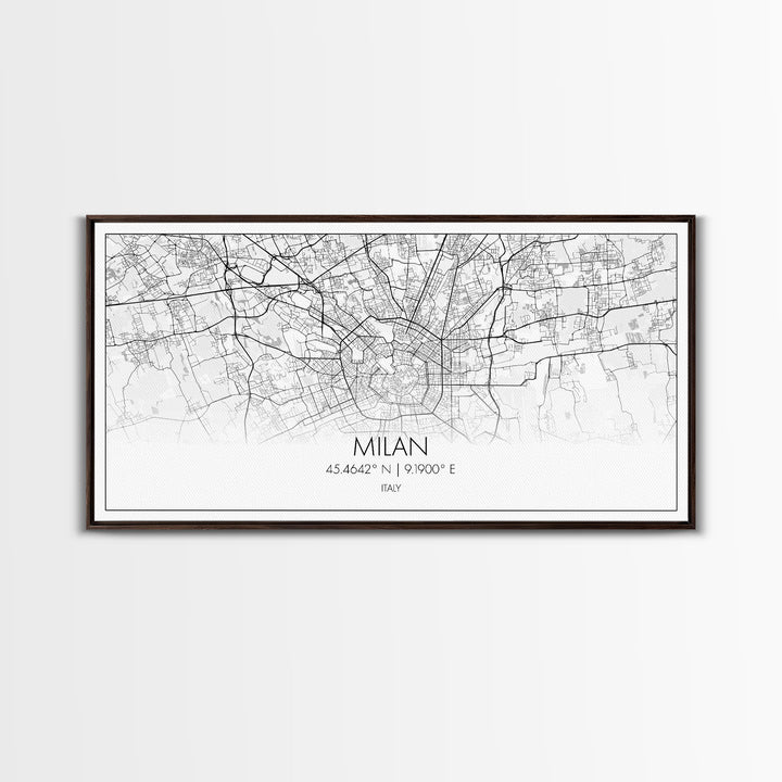 Milan City Map, Italy Map, Map Art, Minimalist Wall Art, Wall Art, Canvas Art, Europe Wall Art, Italy Wall Art, Above Bed Art, Gift Ideas