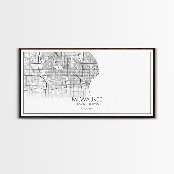 Milwaukee City Map, Wisconsin Map, Map Art, Minimalist Wall Art, Wall Art, Canvas Art, Country Home Art, Girl Room Décor, College Décor