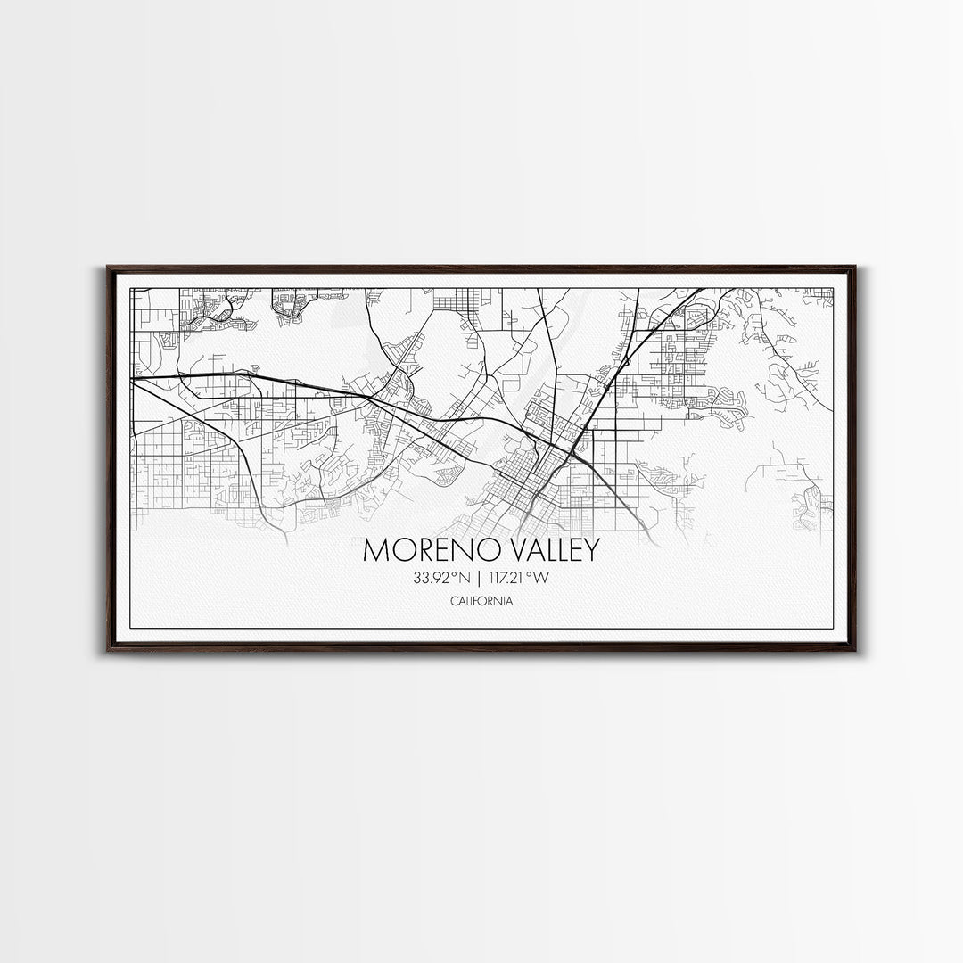 Moreno Valley City Map, California Map, Map Art, Minimalist Wall Art, Wall Art, Canvas Art, Horizontal Print, PHD Graduation Gift, Office