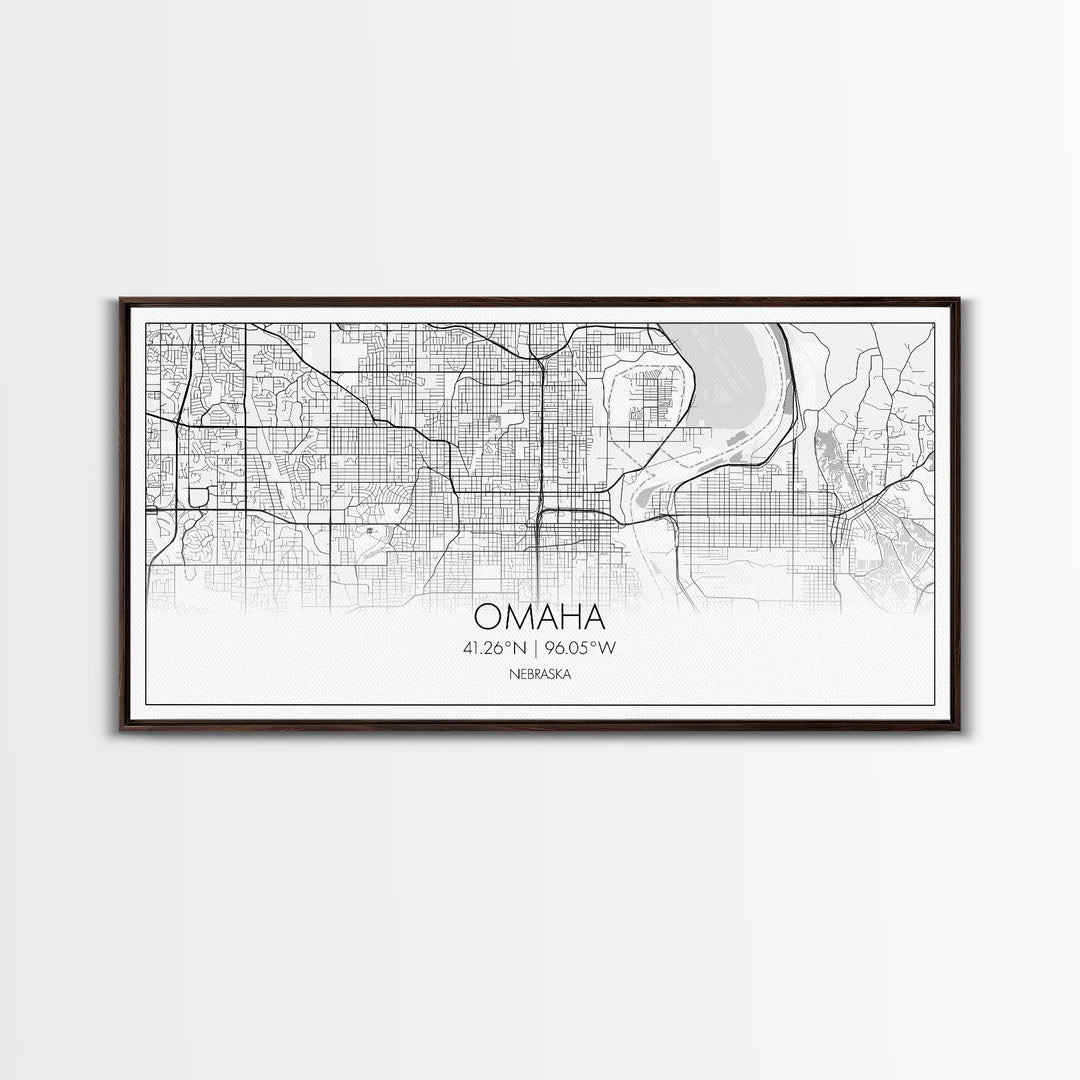 Omaha City Map, Nebraska Art, Map Print, Minimalist Wall Art, Wall Art, Canvas Art, Realtor Thank You, Wall Hanging, Farmhouse Décor