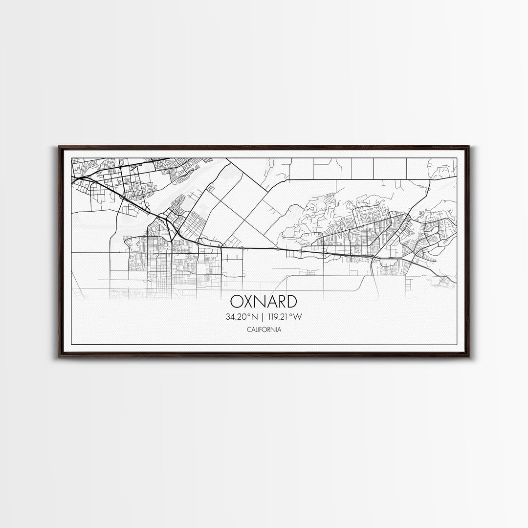 Oxnard City Map, California Art, Map Print, Minimalist Wall Art, Wall Art, Canvas Art, Long Wall Art, Teen Room Wall Art, Mom Birthday Gift