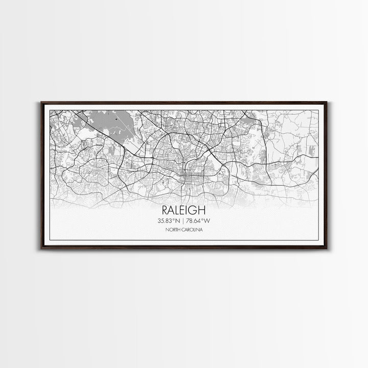 Raleigh City Map, North Carolina Art, Map Print, Minimalist Wall Art, Wall Art, Canvas Art, Gift For Couple, Man Cave Wall Art, Rustic Art