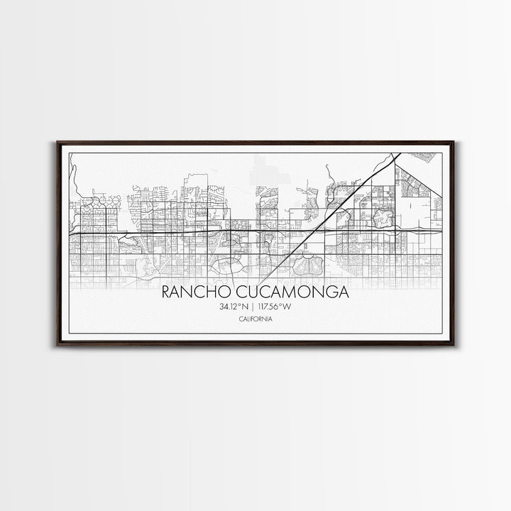 Rancho Cucamonga City Map, California Art, Map Print, Minimalist Wall Art, Wall Art, Canvas Art, Wall Hanging, Wedding Gift, Family Wall Art