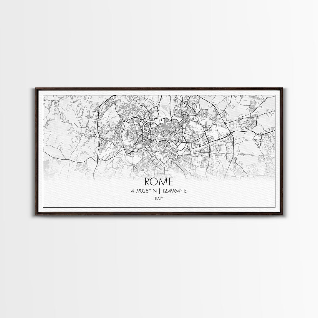 Rome City Map, Italy Art, Map Print, Minimalist Wall Art, Wall Art, Canvas Art, European Wall Art, New Home Gift, Landscape Wall Art, Prints