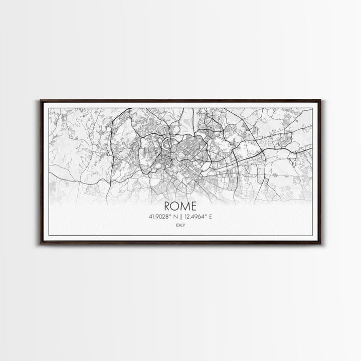 Rome City Map, Italy Art, Map Print, Minimalist Wall Art, Wall Art, Canvas Art, European Wall Art, New Home Gift, Landscape Wall Art, Prints