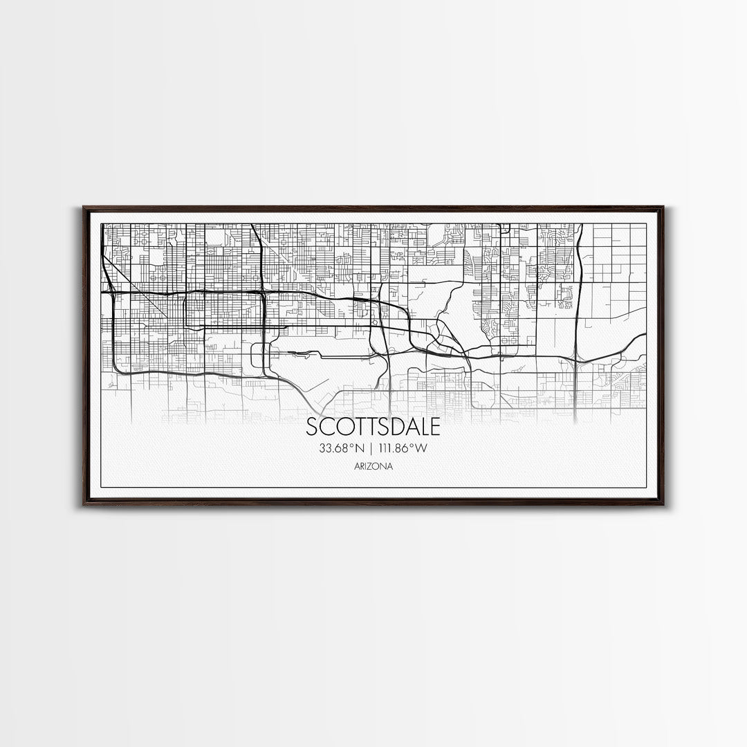 Scottsdale City Map, Arizona Art, Map Print, Modern Wall Art, Wall Art, Canvas Art, Teen Boy Wall Art, RV Décor, Realtor Thank You, Room Art