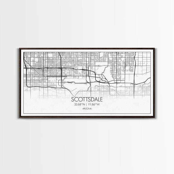 Scottsdale City Map, Arizona Art, Map Print, Modern Wall Art, Wall Art, Canvas Art, Teen Boy Wall Art, RV Décor, Realtor Thank You, Room Art